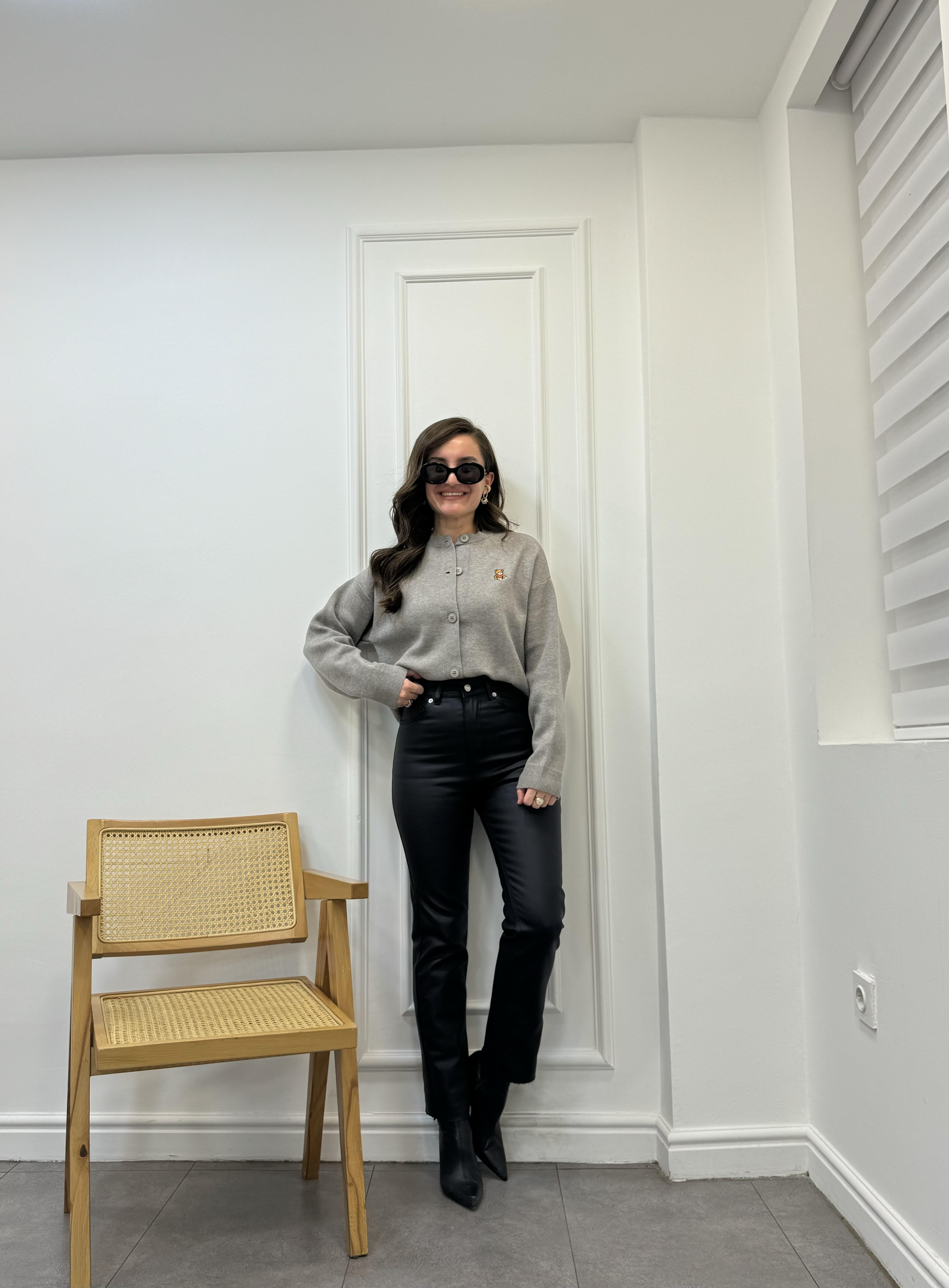 Siyah Premıum Kalite Mumlanmış Toparlayıcı Boyfit Jean 520