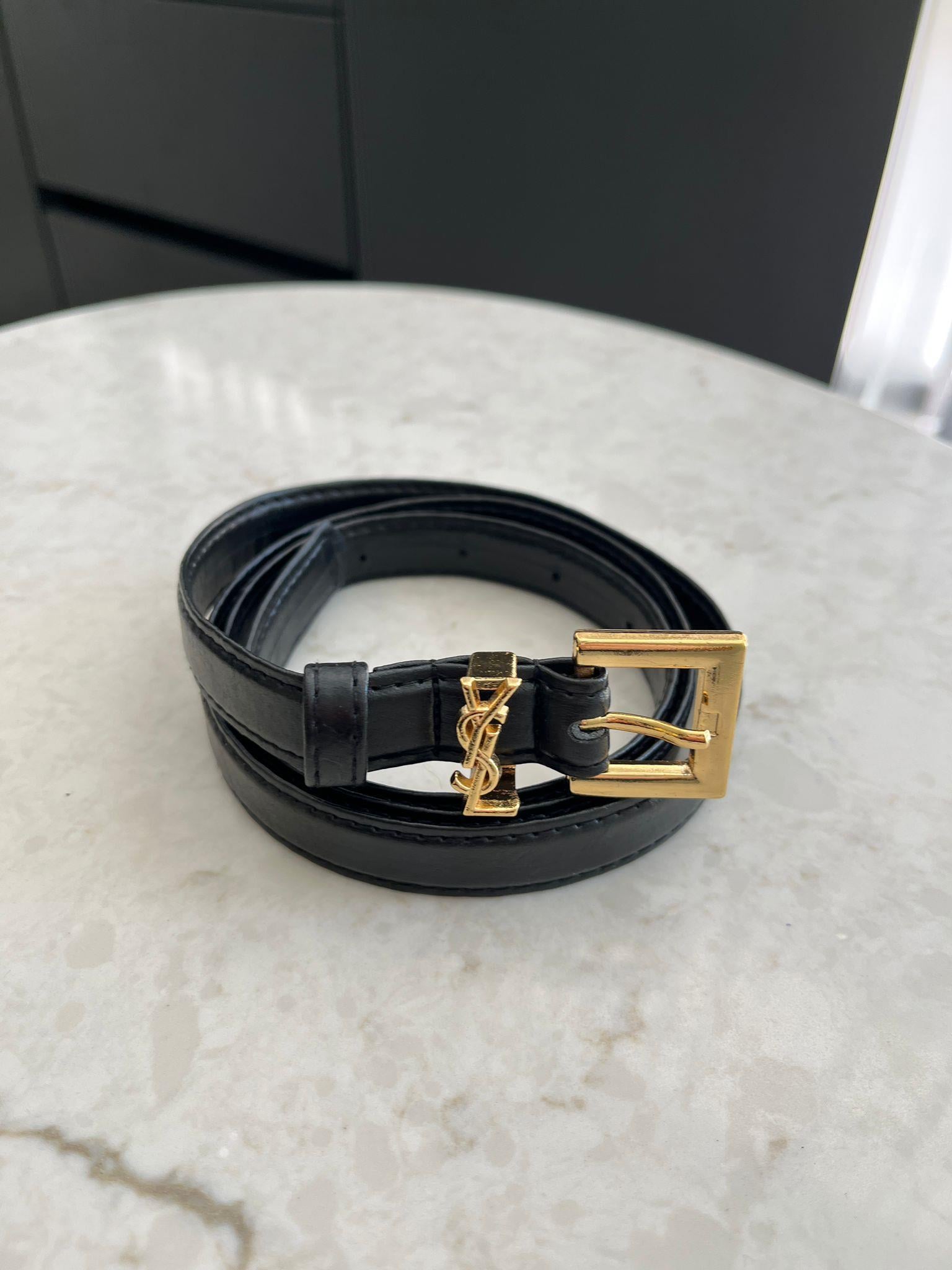 Siyah YSL Gold Tokalı Kemer SB77