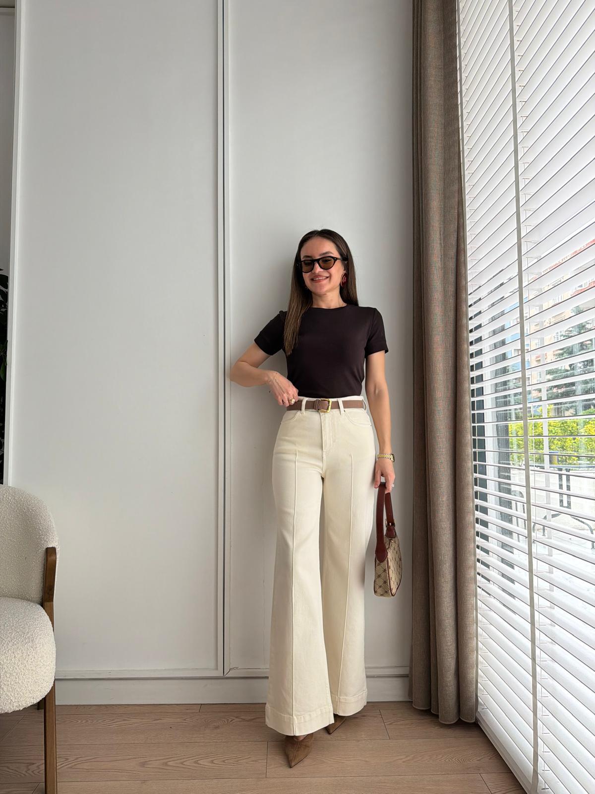 Taş Çımalı Kemerli Jean 7163