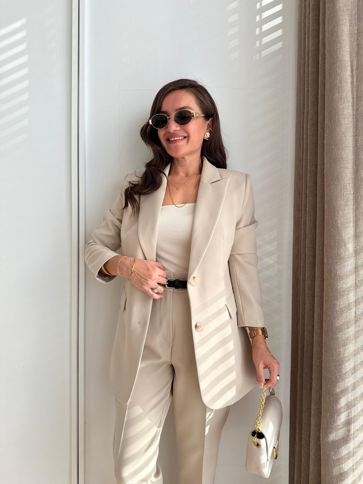 Taş Düğmeli Slimfit Blazer Ceket 7542