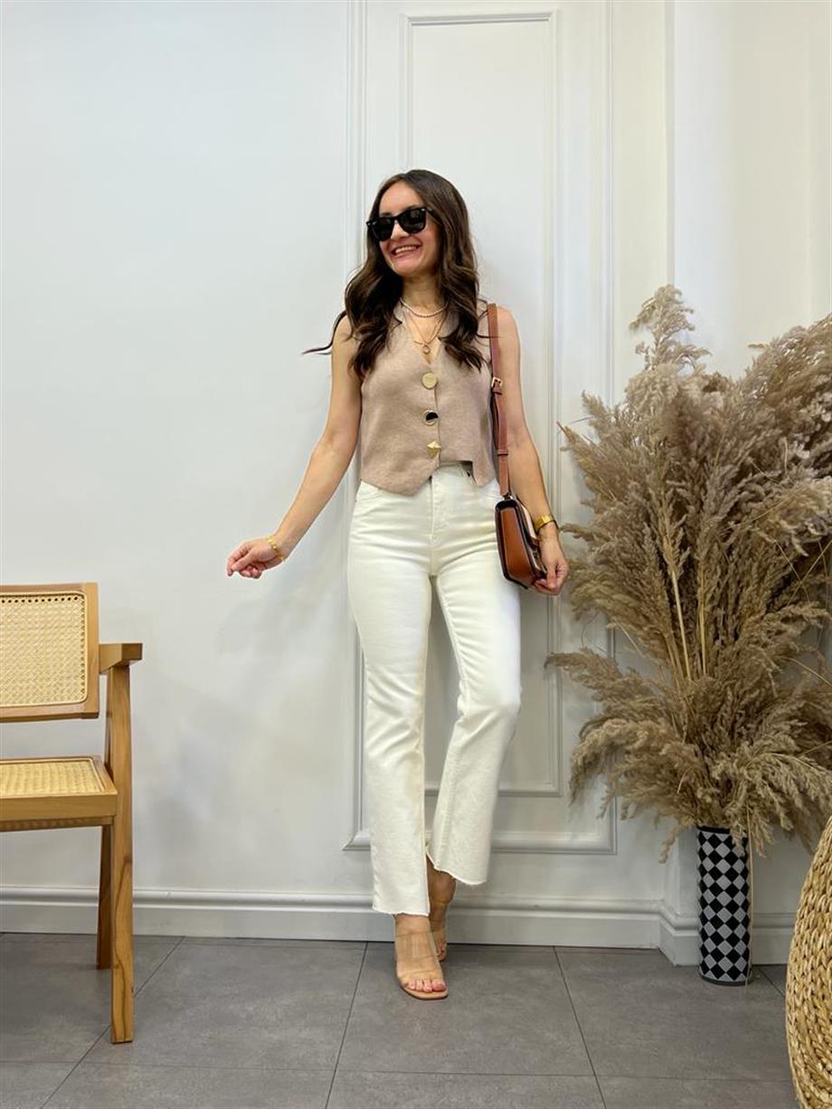 Taş Flore Kesim Premium Yüksek Bel Jean 2301