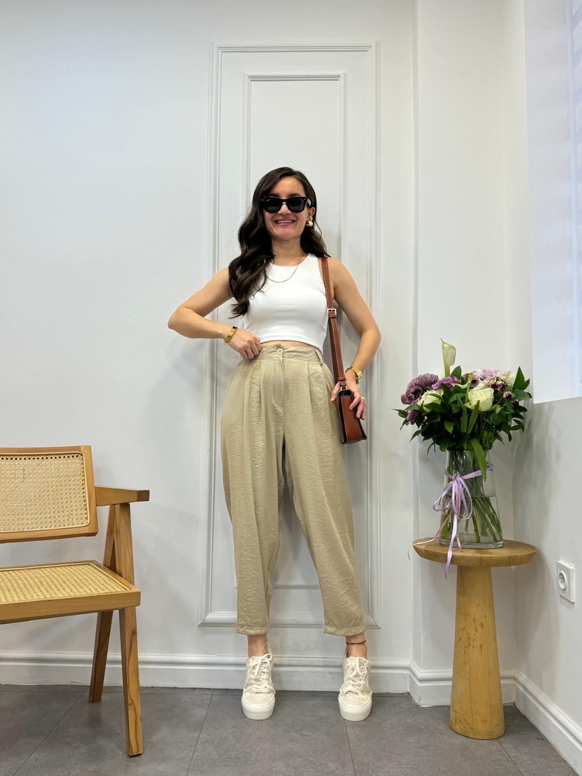 Taş İthal Kumaş Şalvar Pantolon 1602