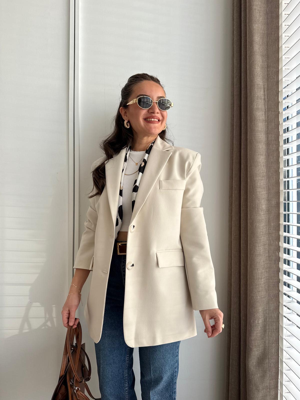 Taş Premium Seri Arkası Düğme Detaylı Blazer Ceket 4040