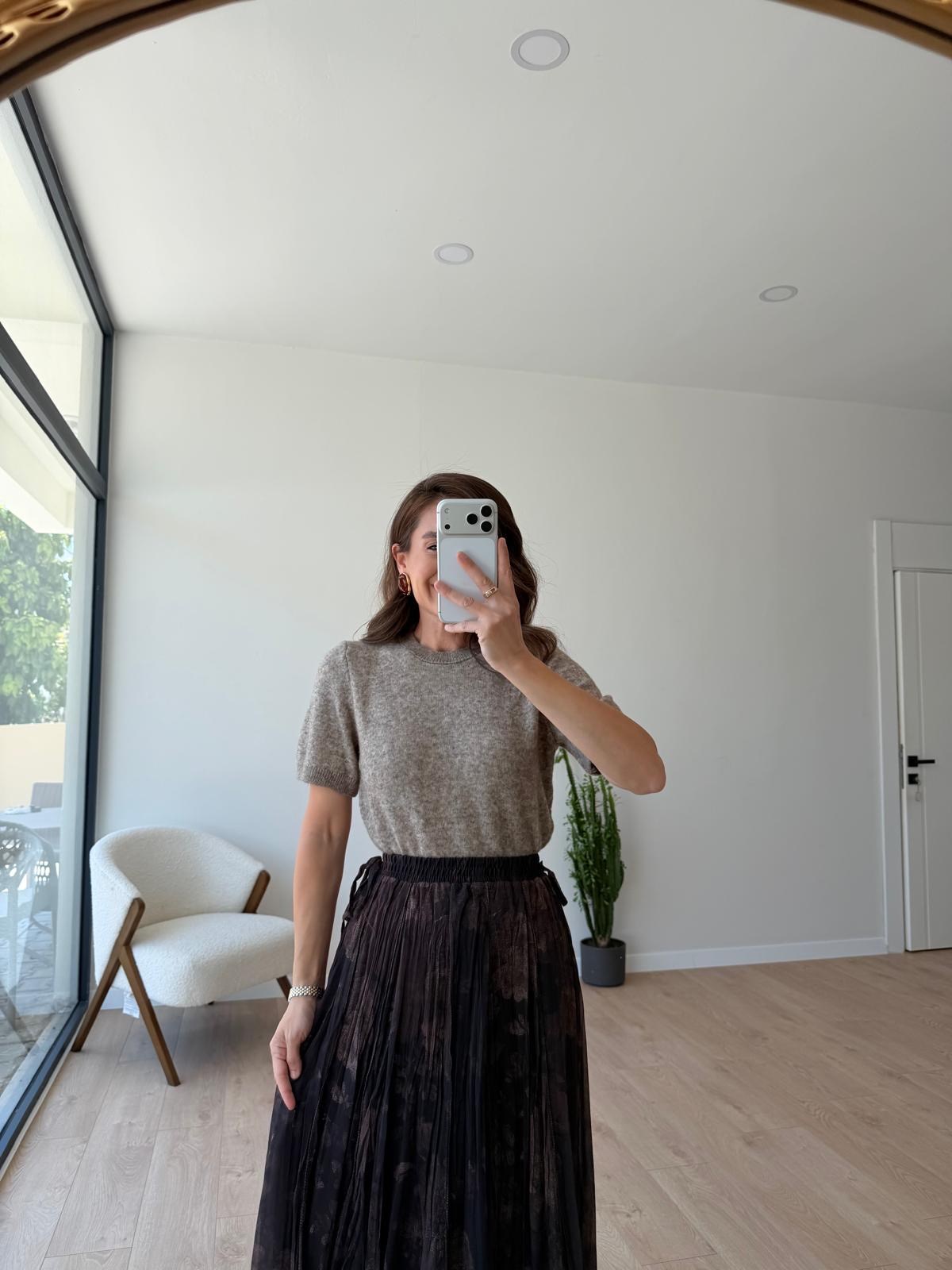Vizon Kısa Kollu Triko Bluz 261104