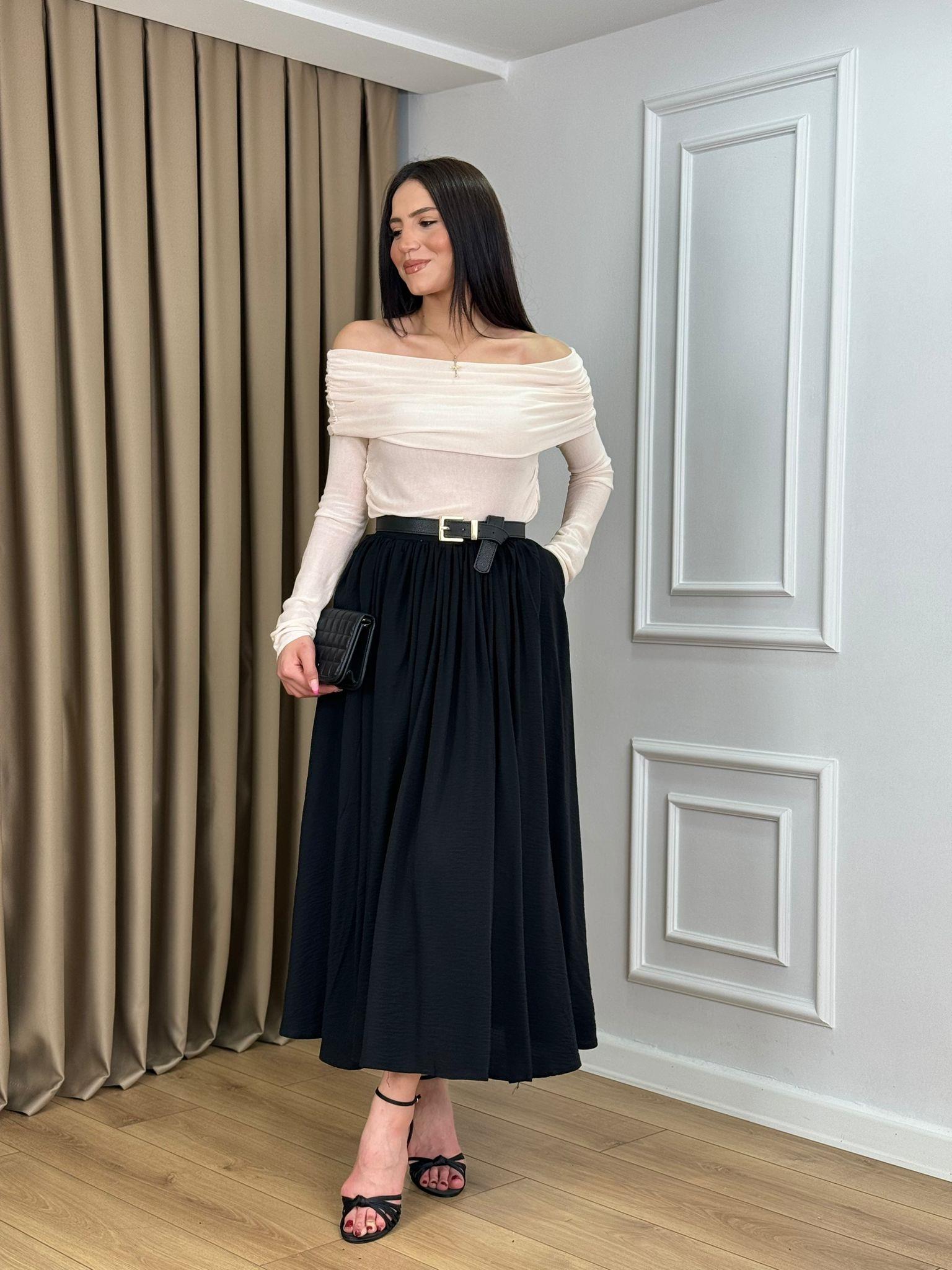 Bej Gipeli Madonna Yaka Merserize Triko 241027