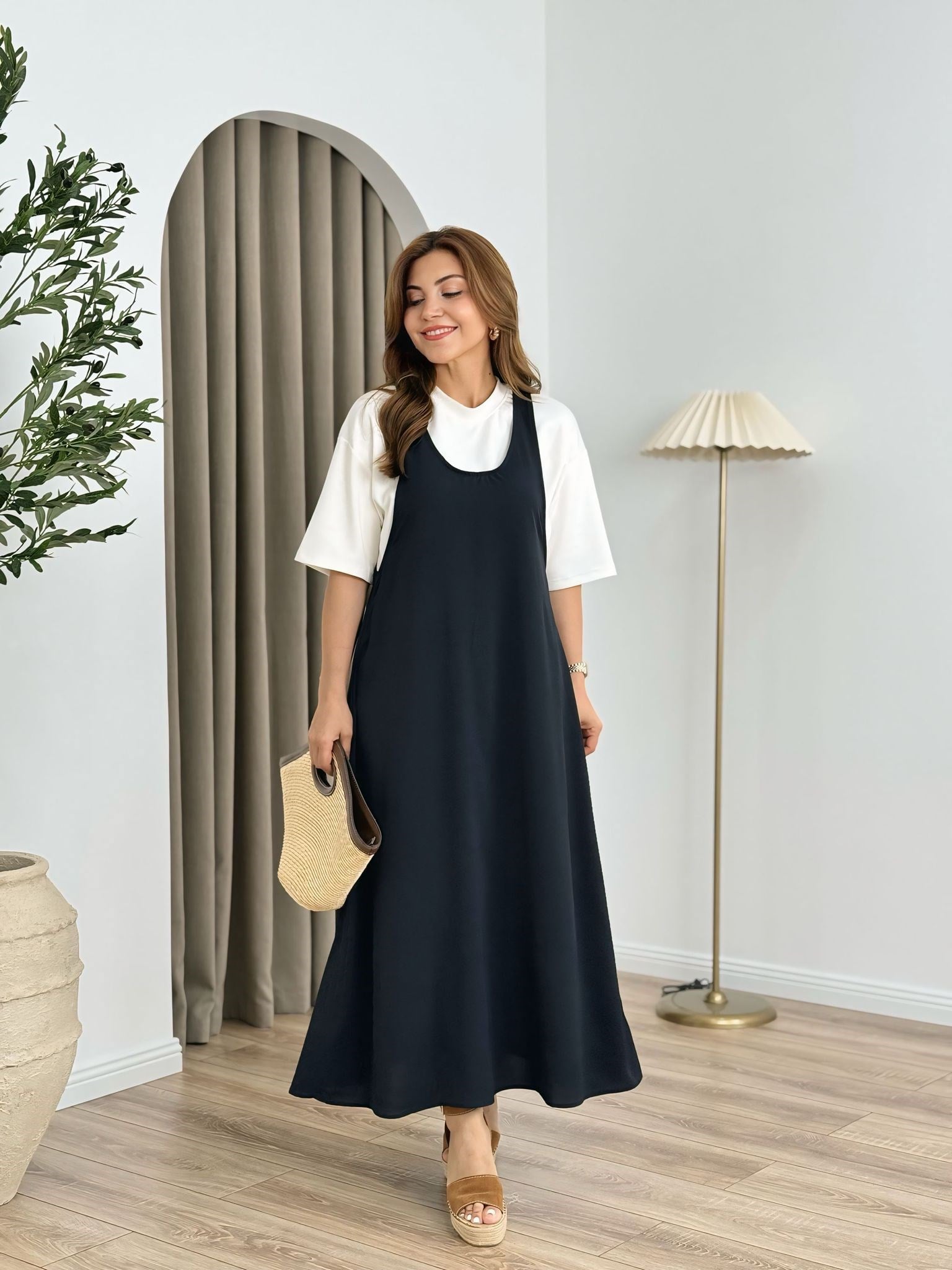 Lacivert Tshirtlü Marka Model Jile Elbise 260255
