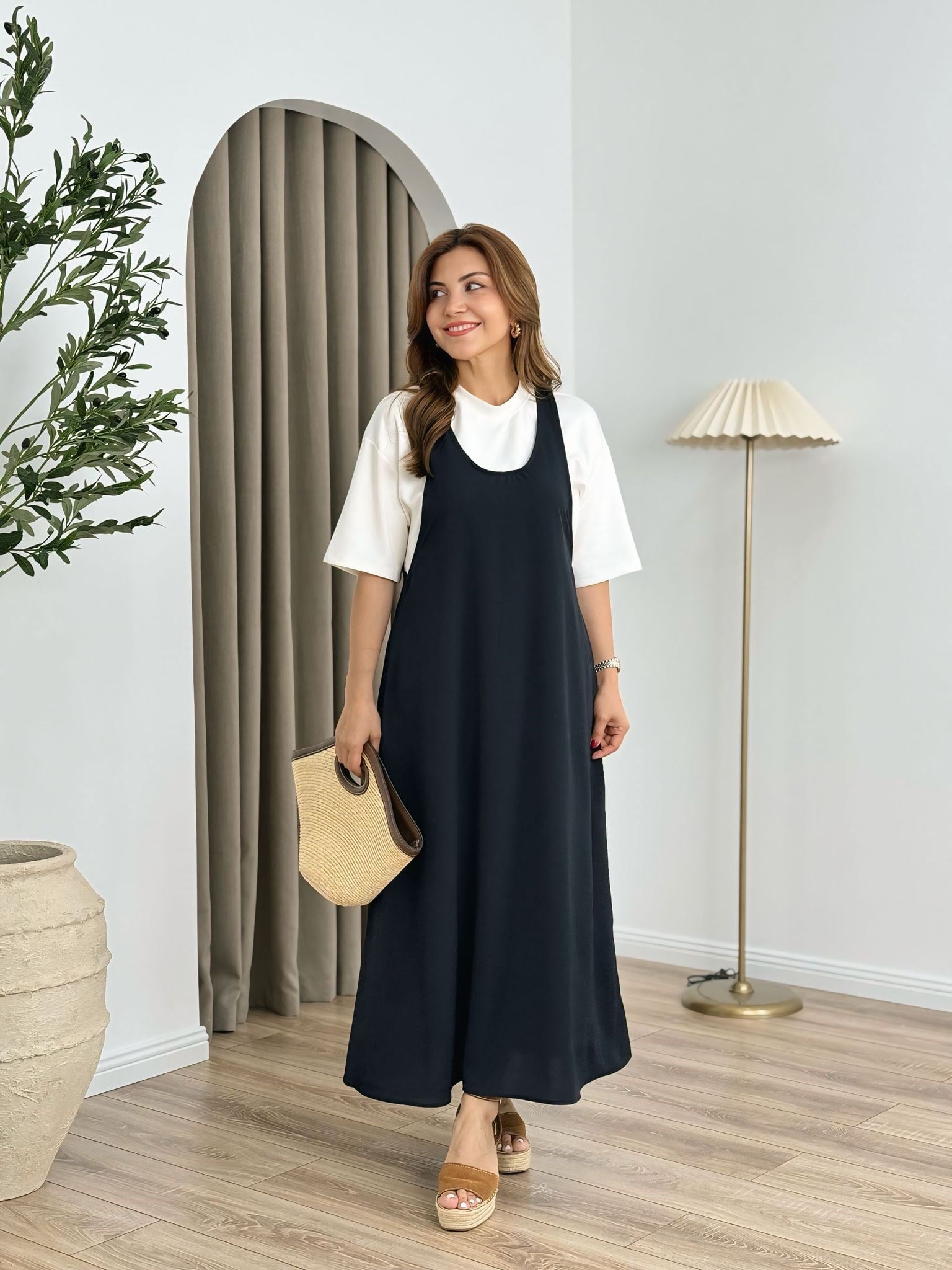 Lacivert Tshirtlü Marka Model Jile Elbise 260255