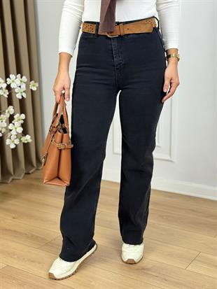 Antrasit Yüksek Bel Likralı Toparlayıcı Palazzo Pantolon 1710