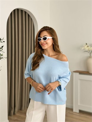 Bebe Mavi Yarasa Kol Triko 26416