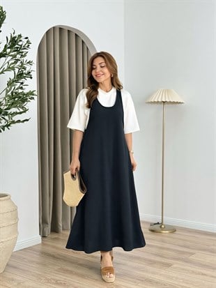 Lacivert Tshirtlü Marka Model Jile Elbise 260255