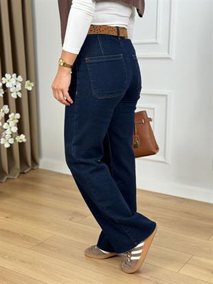 Rins Lacivert Yüksek Bel Likralı Toparlayıcı Palazzo Pantolon 1710