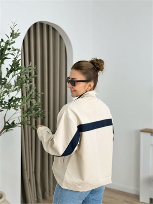 Taş Fermuarlı Astarlı Trenchcoat 3436