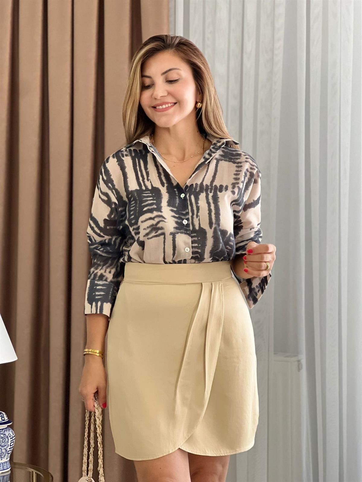 Bej Anvelop Saten Etek 145