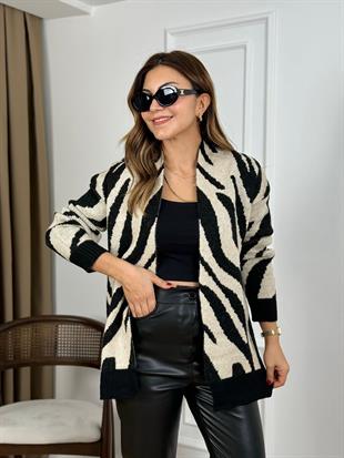 hirabear様 siyah-ekru-zebra-desen-yun-