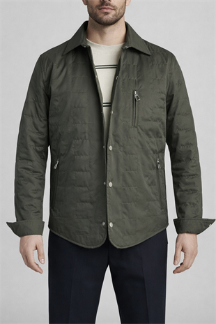 Erkek Slim Fit Baharlık Haki İnce Mont