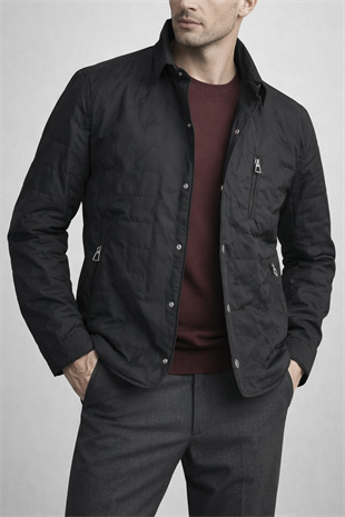 Erkek Slim Fit Siyah Baharlık İnce Mont