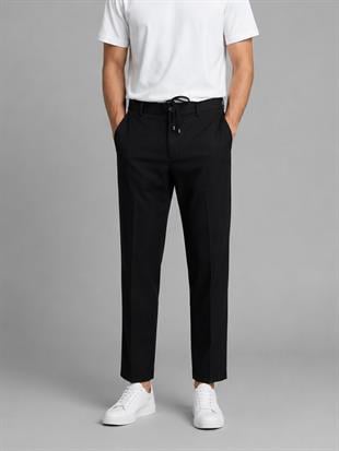 Erkek Slim Fit Siyah Renk Polyamide Jogger Pantolon