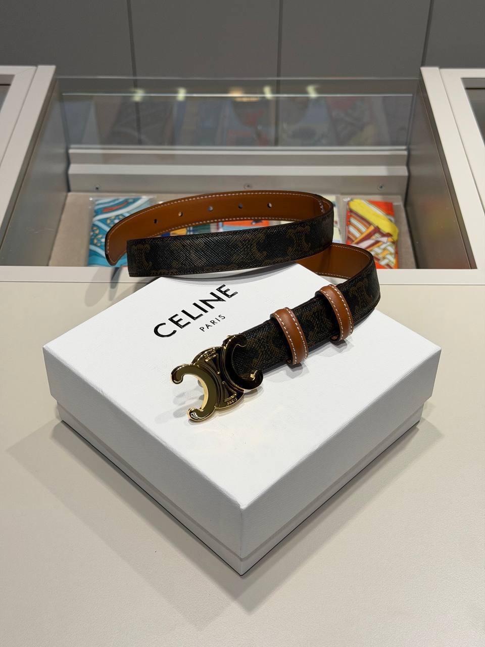 C İTHAL MONOGRAM DERİ KEMER