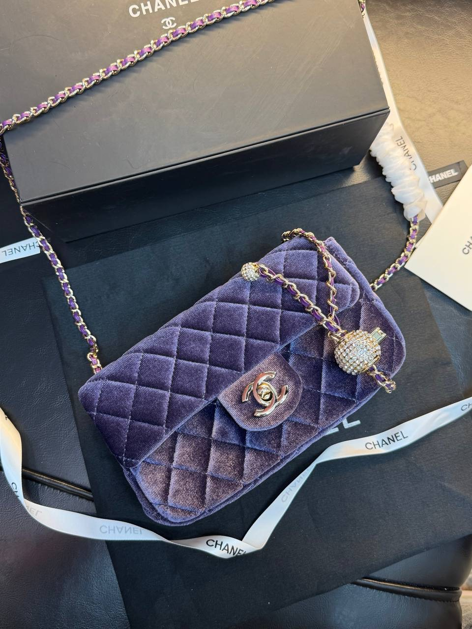 CHNL LİMİTED EDİTİON KADİFE ÇANTA