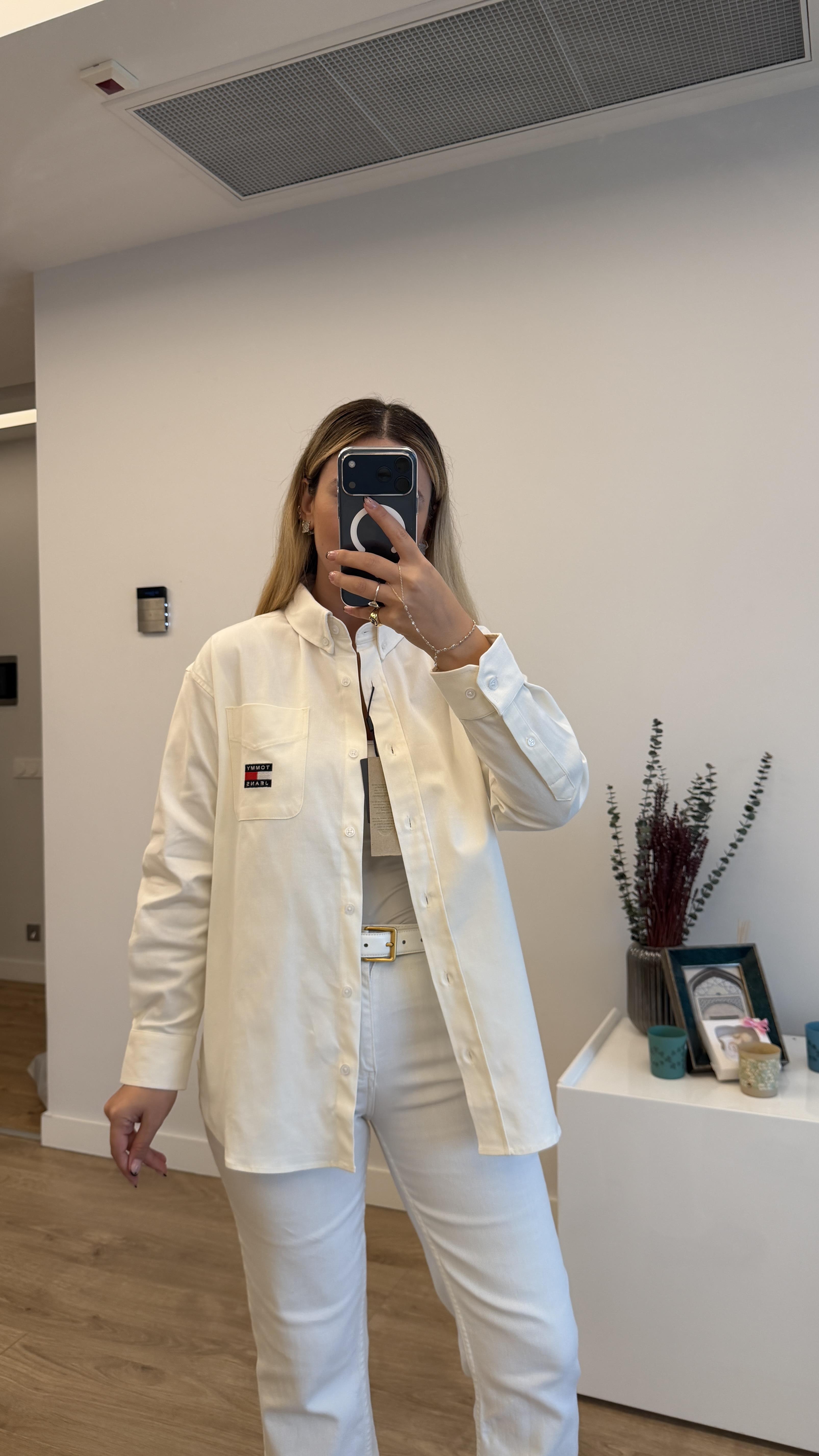 EKRU GABARDİN GÖMLEK CEKET