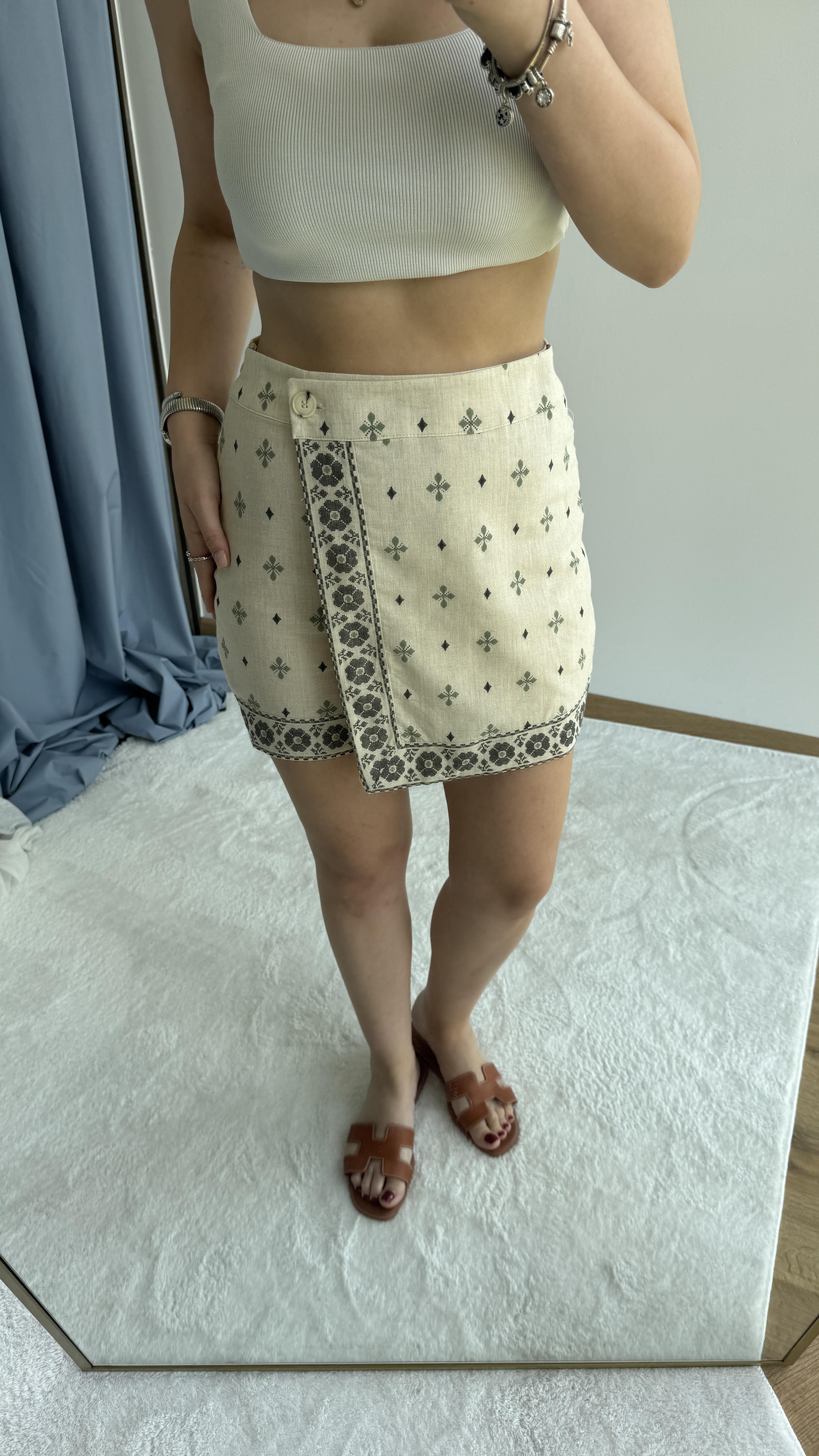 ETNİK DESEN ŞORT ETEK