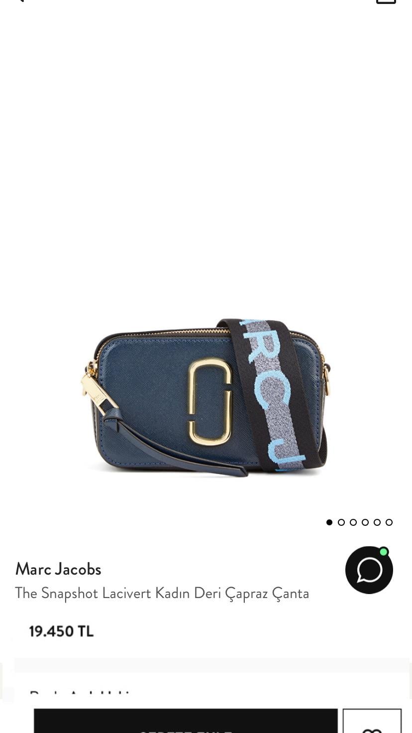 Marc Jacobs Logo Strap Snapshot New Blue Sea Multi