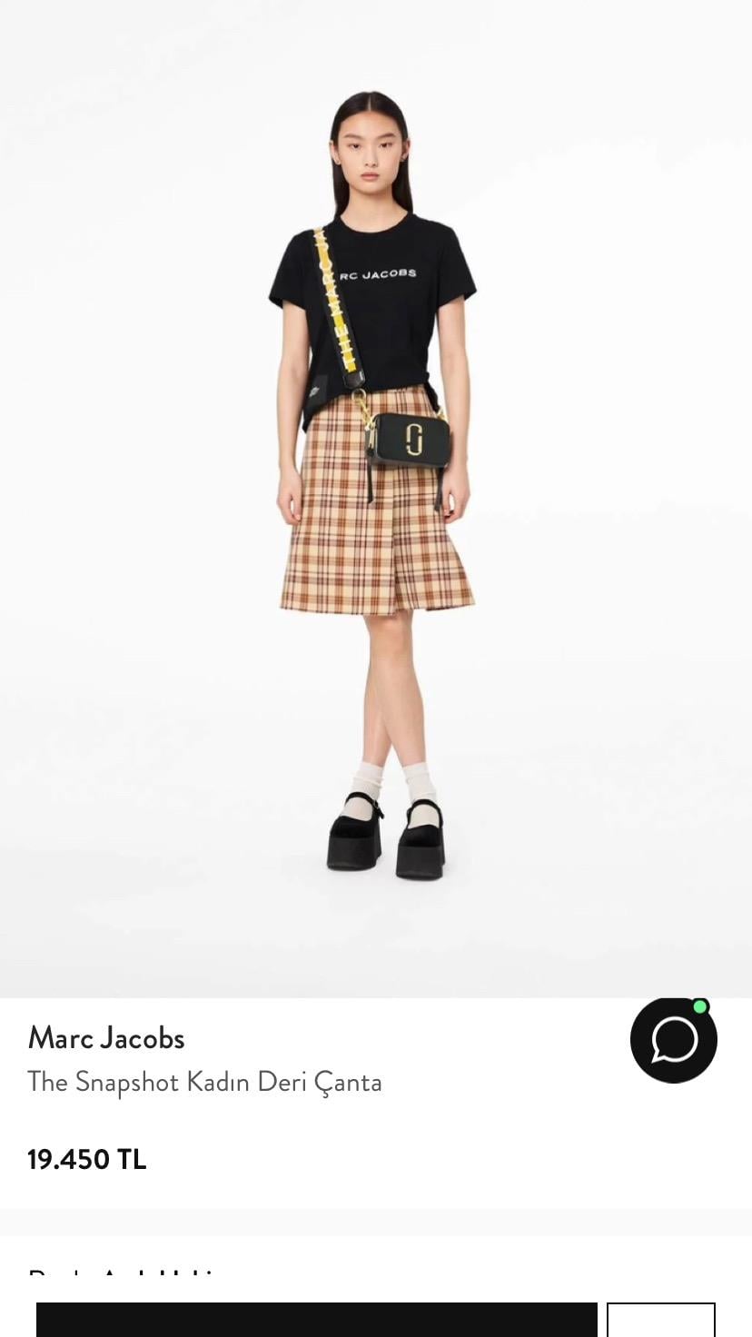 Marc Jacobs Logo Strap Snapshot New Black Multi