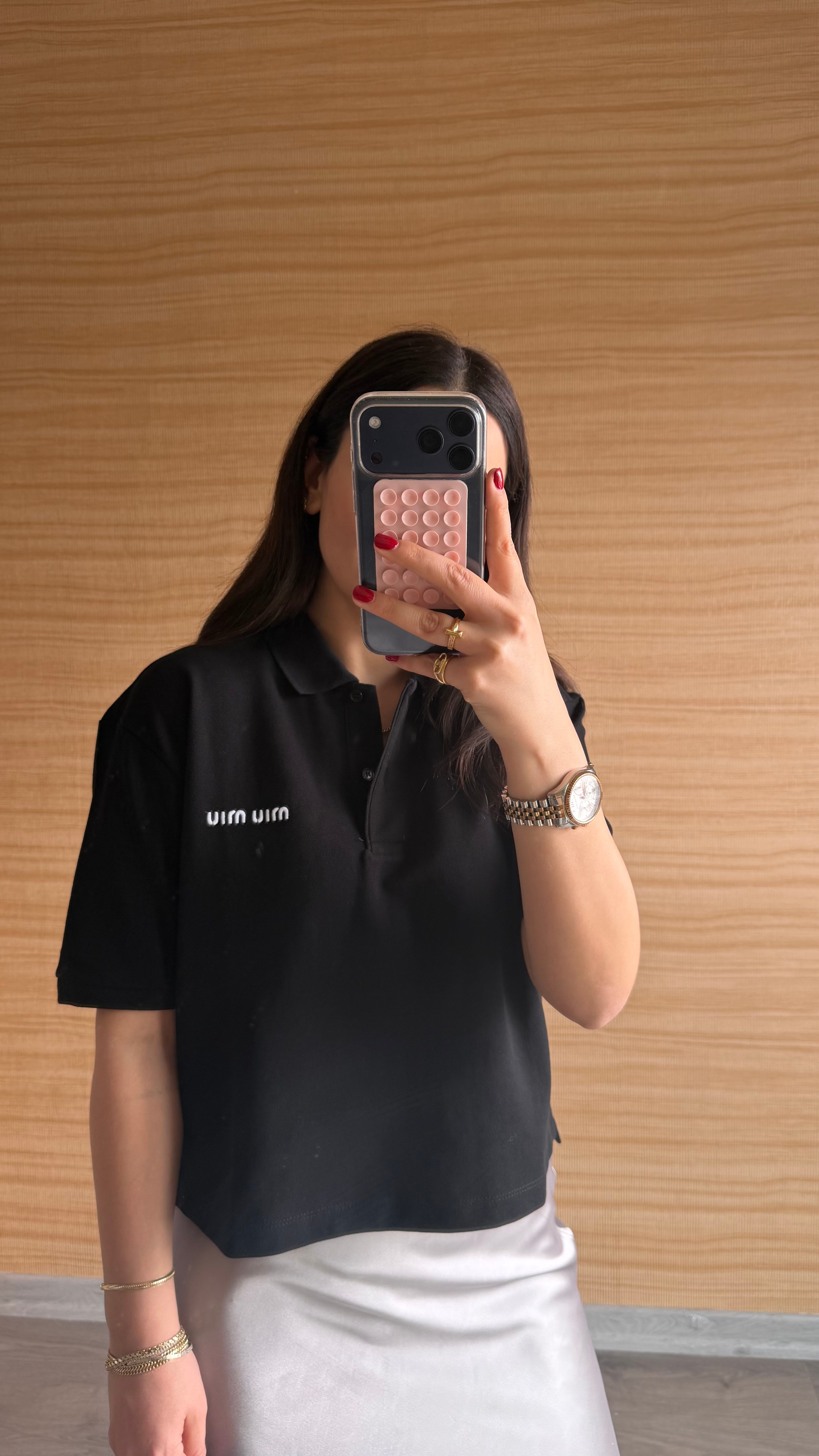 MİU SİYAH POLO YAKA TSHİRT