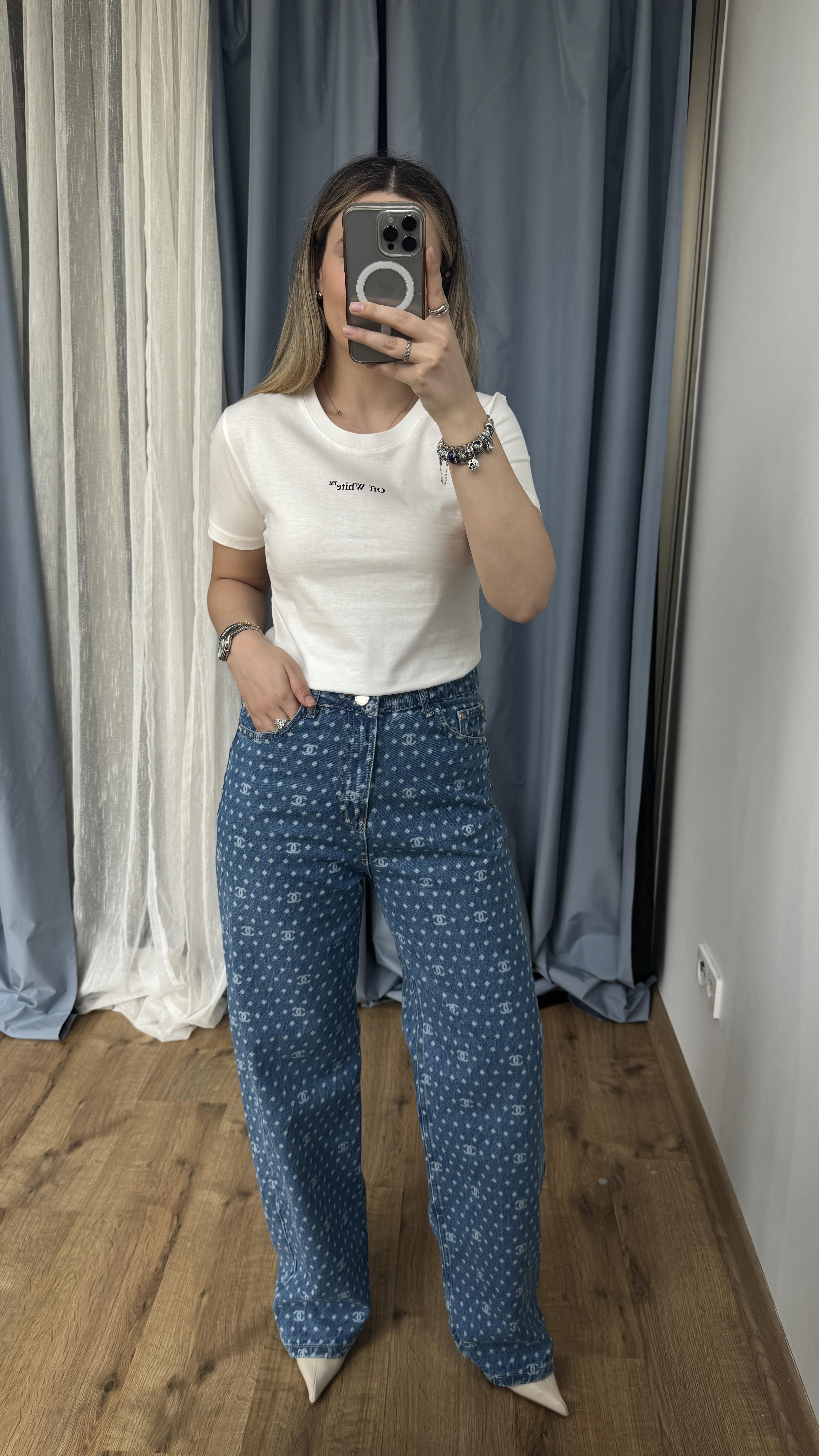 OFF W İTHAL BEYAZ T SHİRT