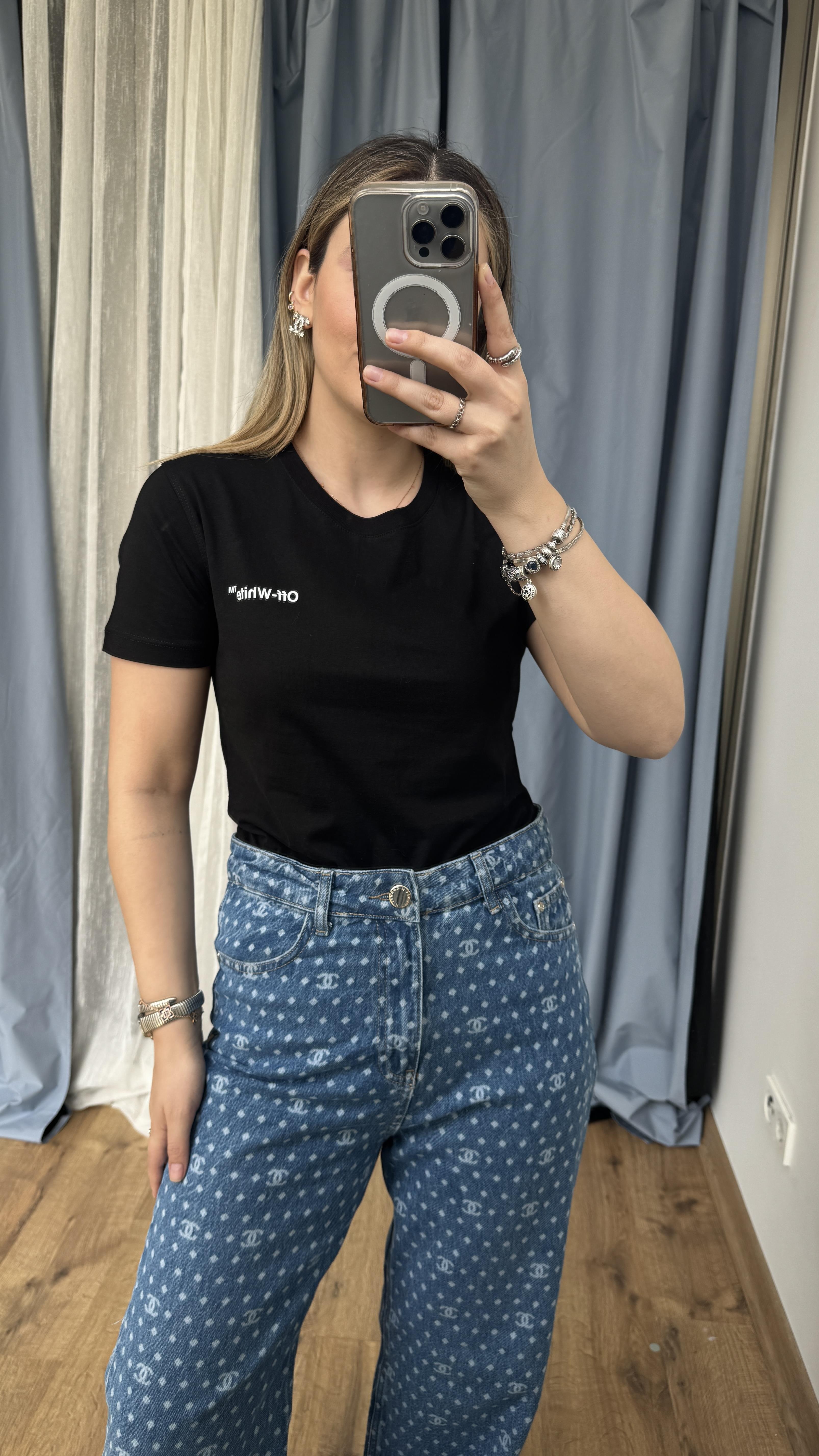 OFF W İTHAL SİYAH T SHİRT