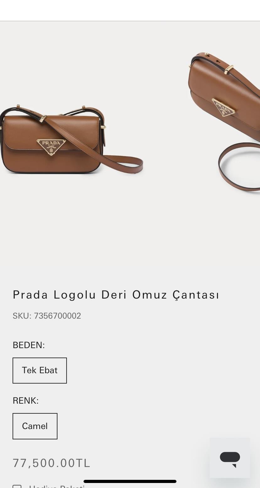 PRADA KAHVERENGİ DERİ ÇANTA