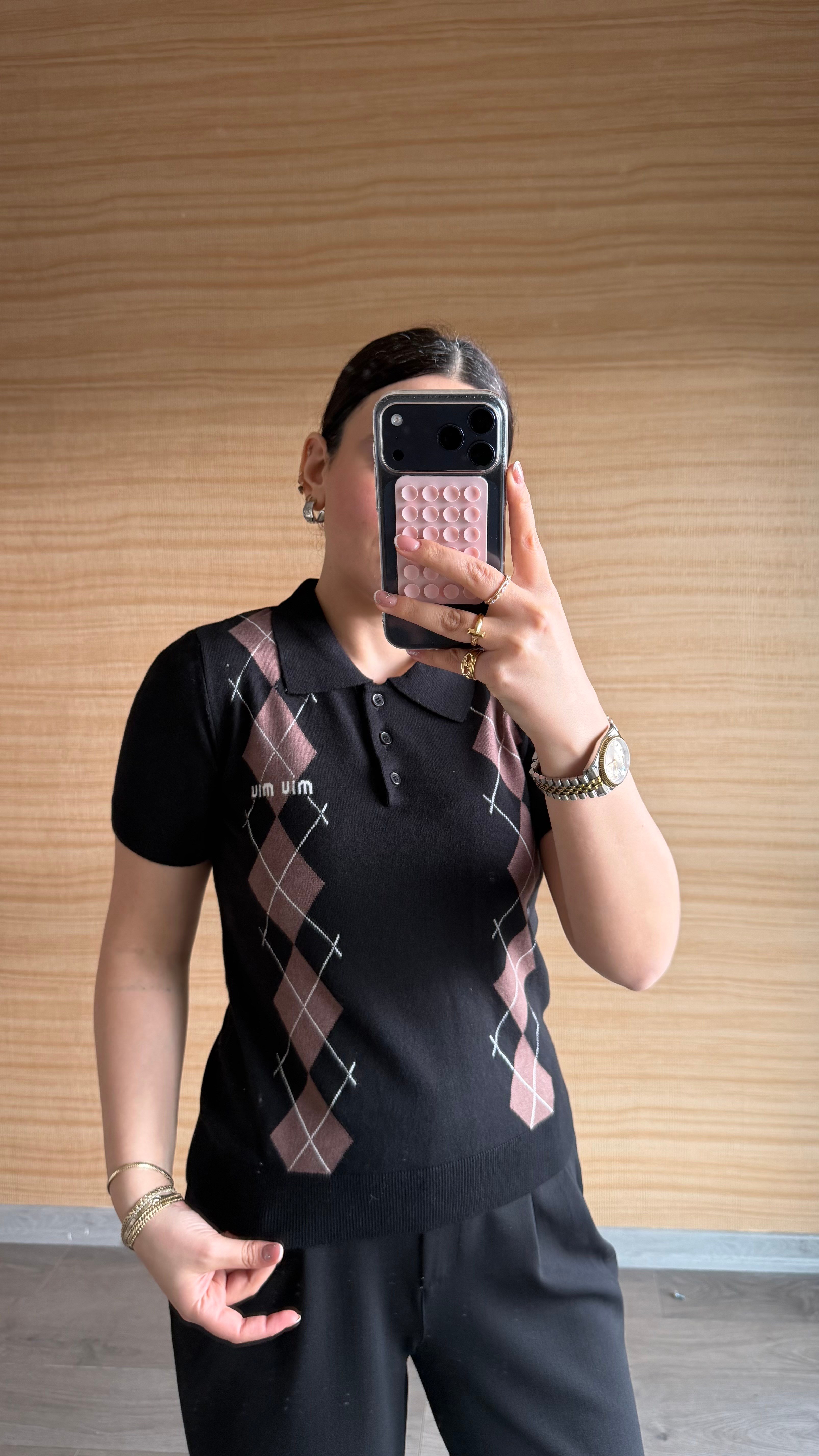 SİYAH İTHAL BAKLAVA TRİKO