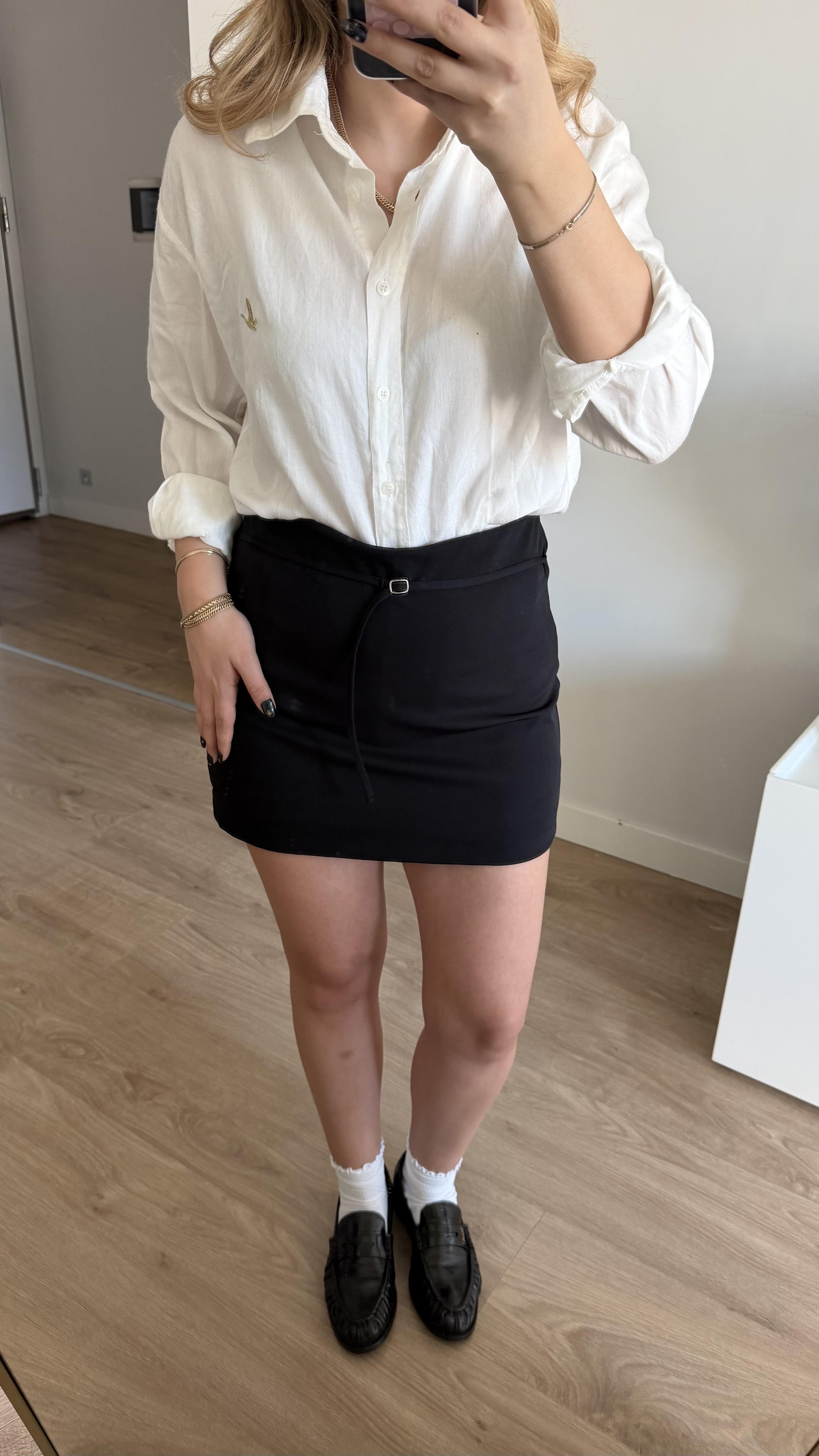 SİYAH YÜKSEK BEL ŞORT ETEK