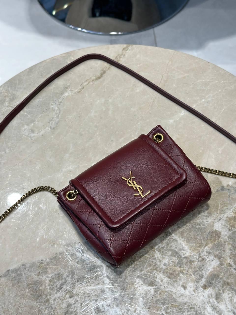 YSL BORDO ÇANTA