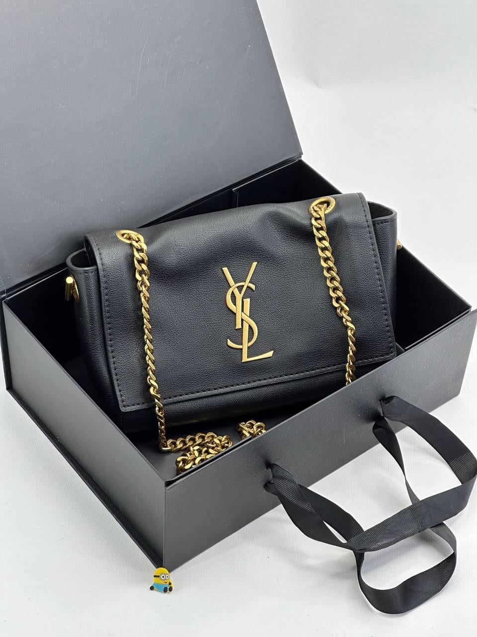 YSL SİYAH İTHAL DERİ ÇANTA