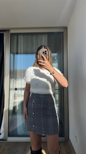 DLVN EKRU TAŞLI TRİKO