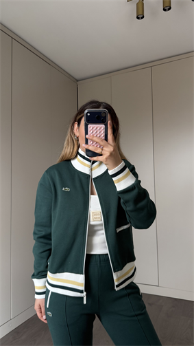 HAKİ LAKİNT TRİKO ÖRGÜLÜ SWEAT