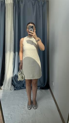 LİMİTED EKRU TÜVİT ELBİSE