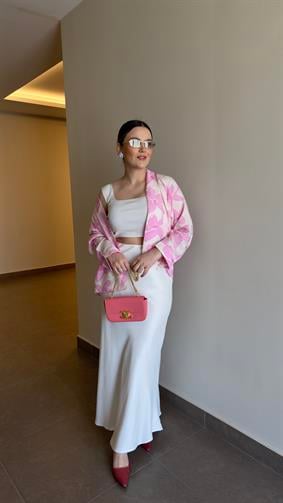 MSSİMO PEMBE ÇİÇEK DESENLİ GÖMLEK