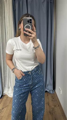 OFF W İTHAL BEYAZ T SHİRT