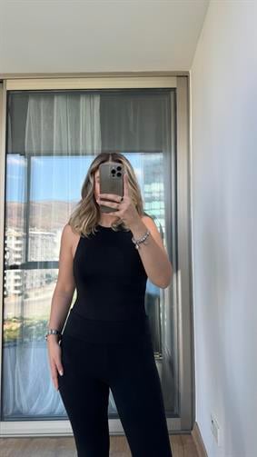 SİYAH HALTER YAKA BODY