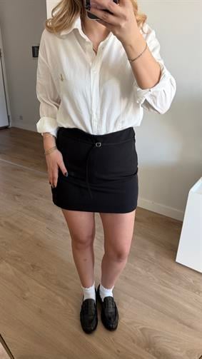 SİYAH YÜKSEK BEL ŞORT ETEK