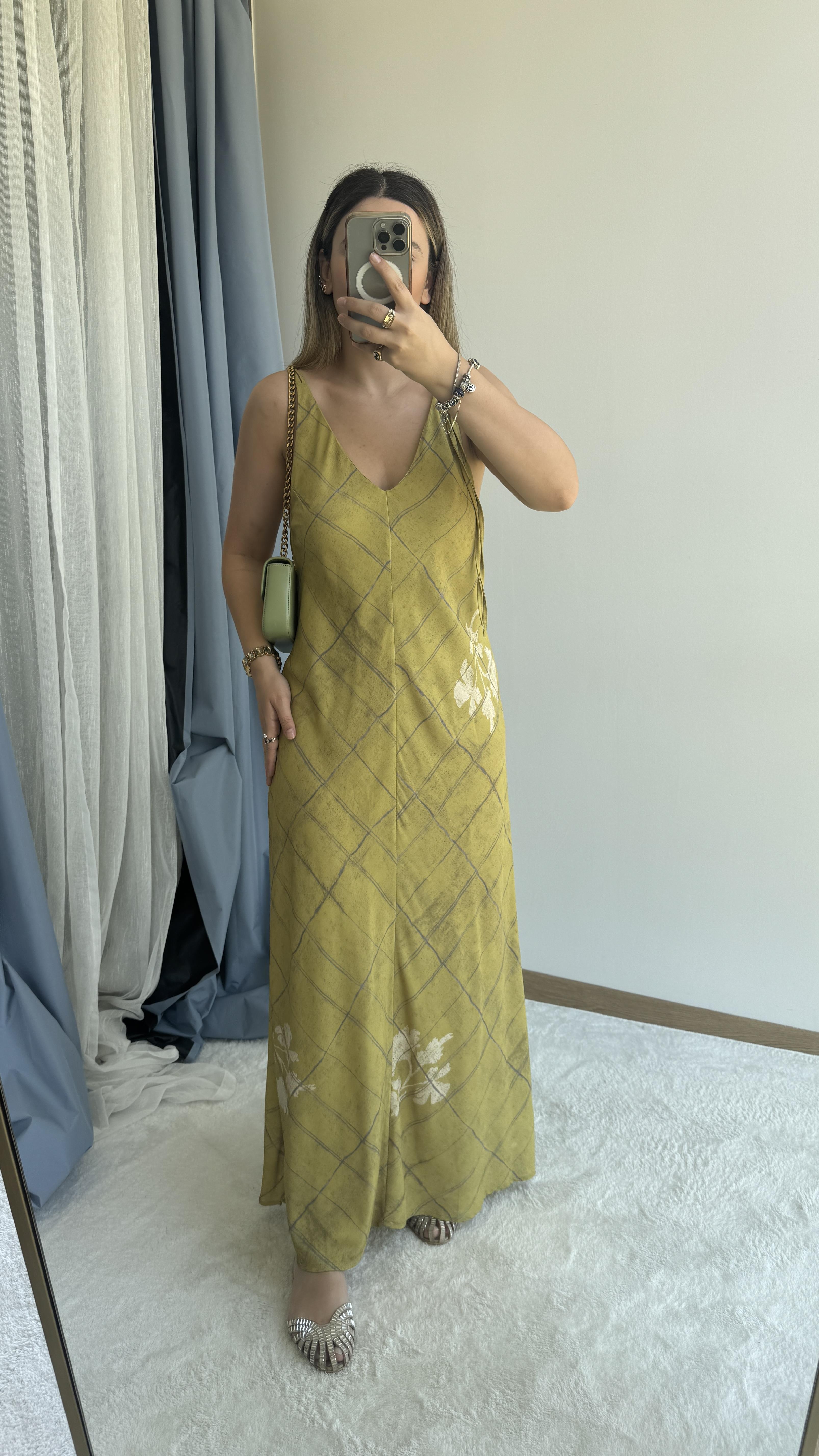 BASKI DETAY HAKİ ELBİSE