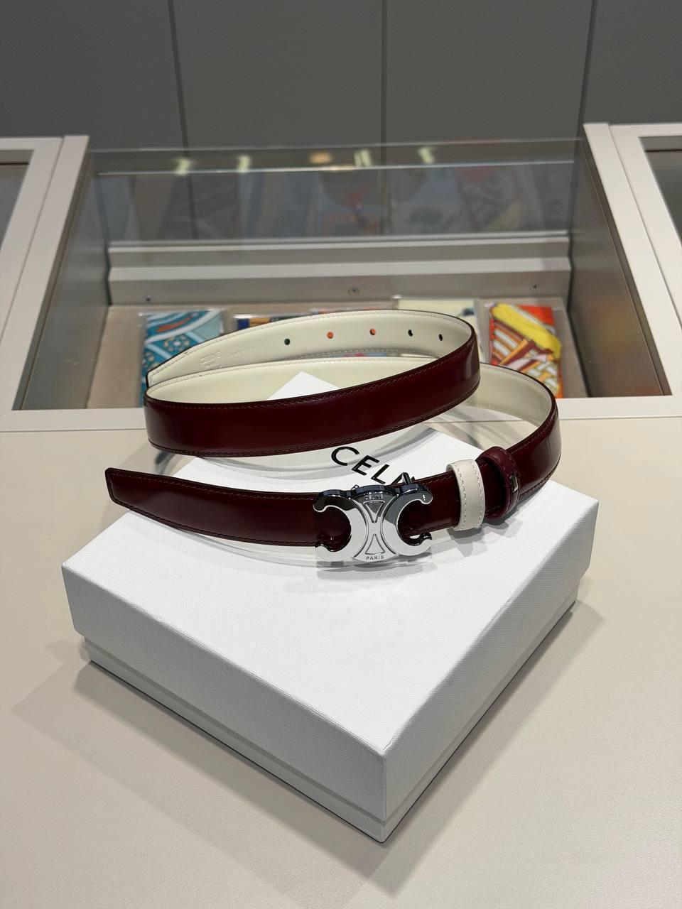 C İTHAL SİLVER BORDO RUGAN KEMER