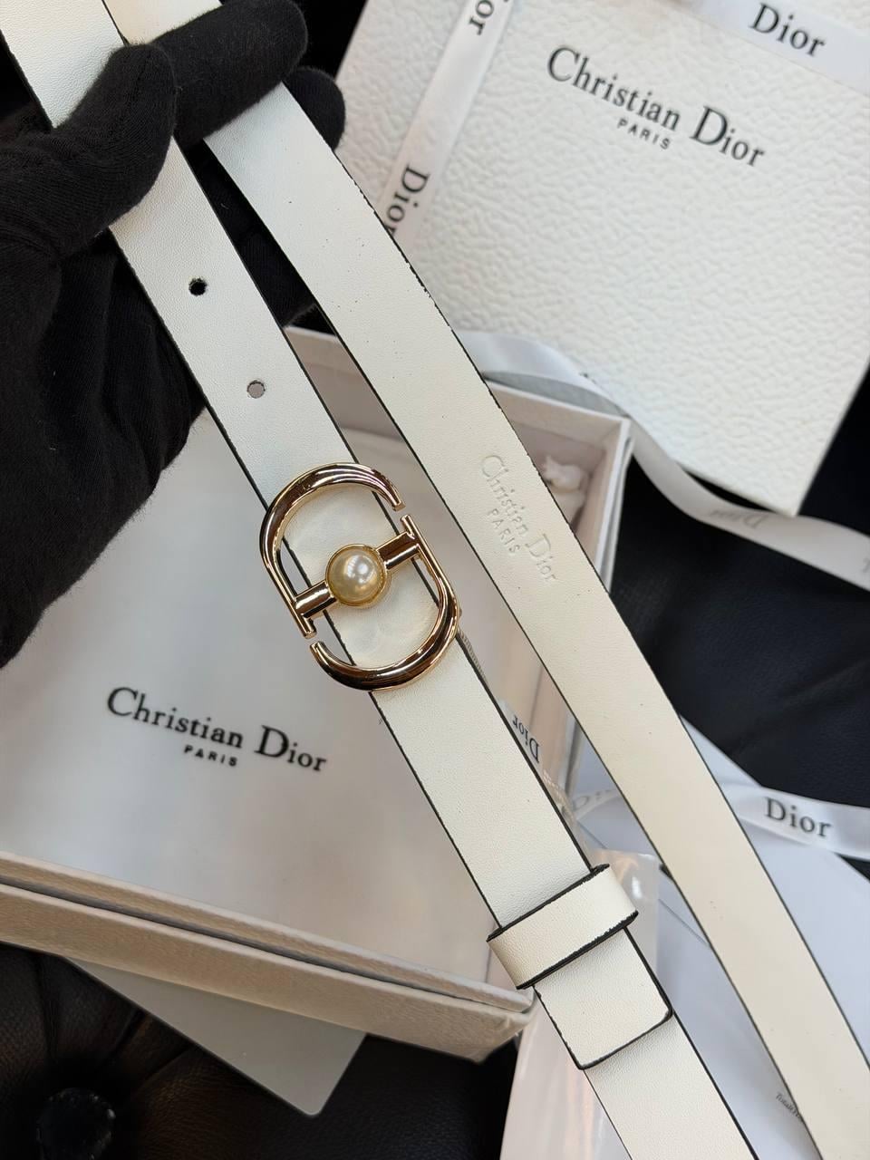 CD İTHAL İNCİ DETAY BEYAZ KEMER