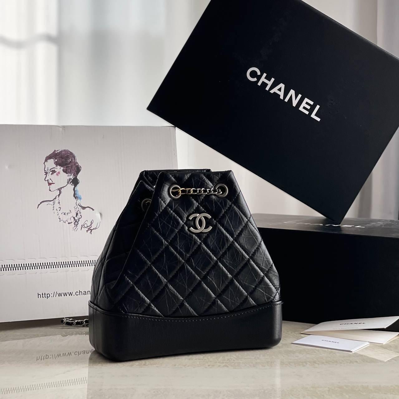 CHNL SİYAH GABRİELLE DERİ ÇANTA