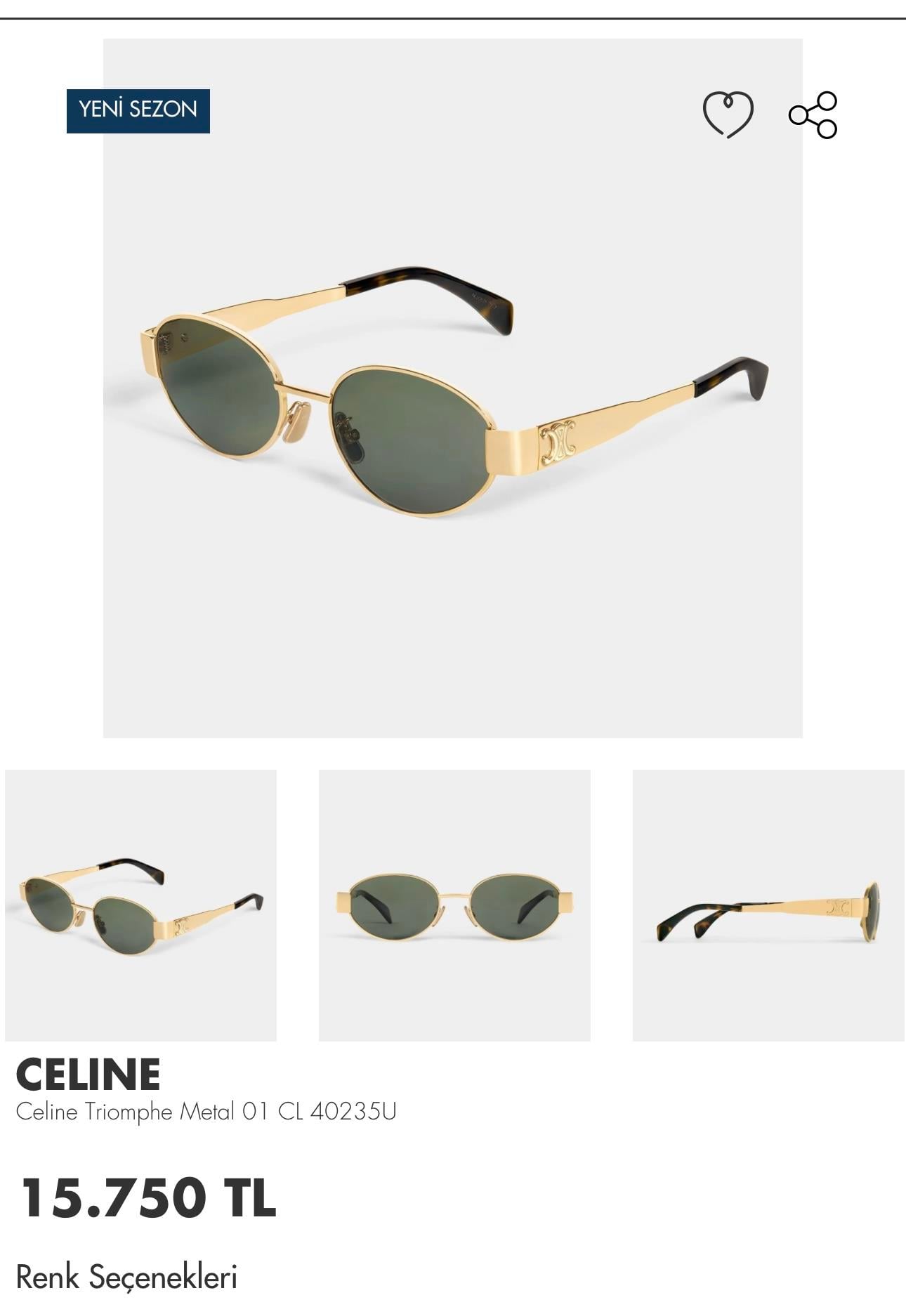 CLNE SİYAH TRİOMPHE GÖZLÜK