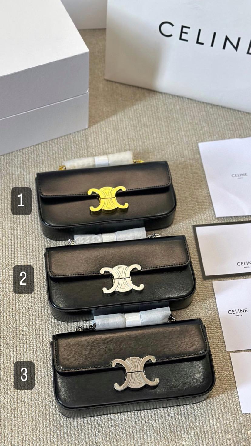 CLNE TRİOMPHE SİYAH DERİ ÇANTA