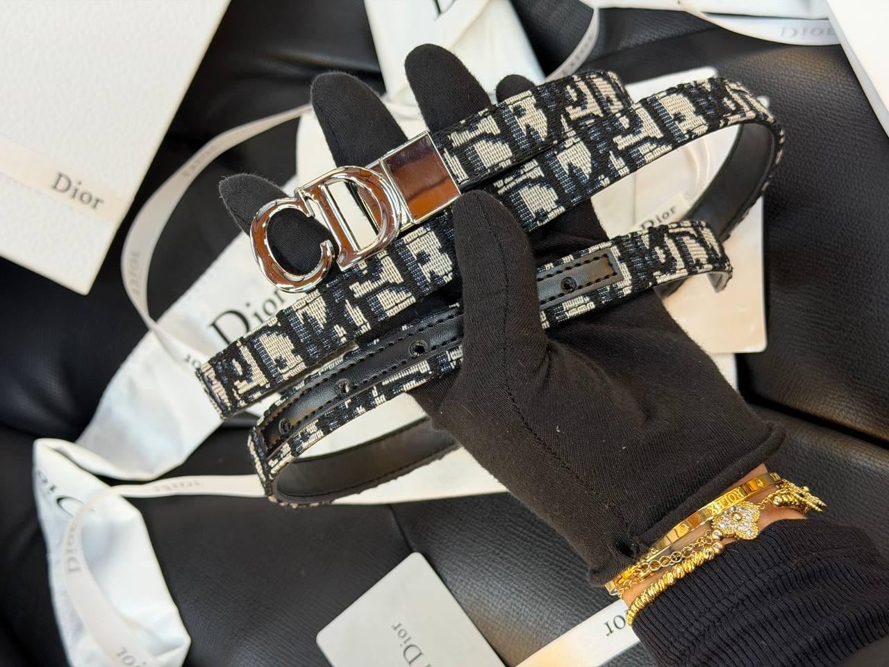 DR İTHAL MONOGRAM SİLVER KEMER