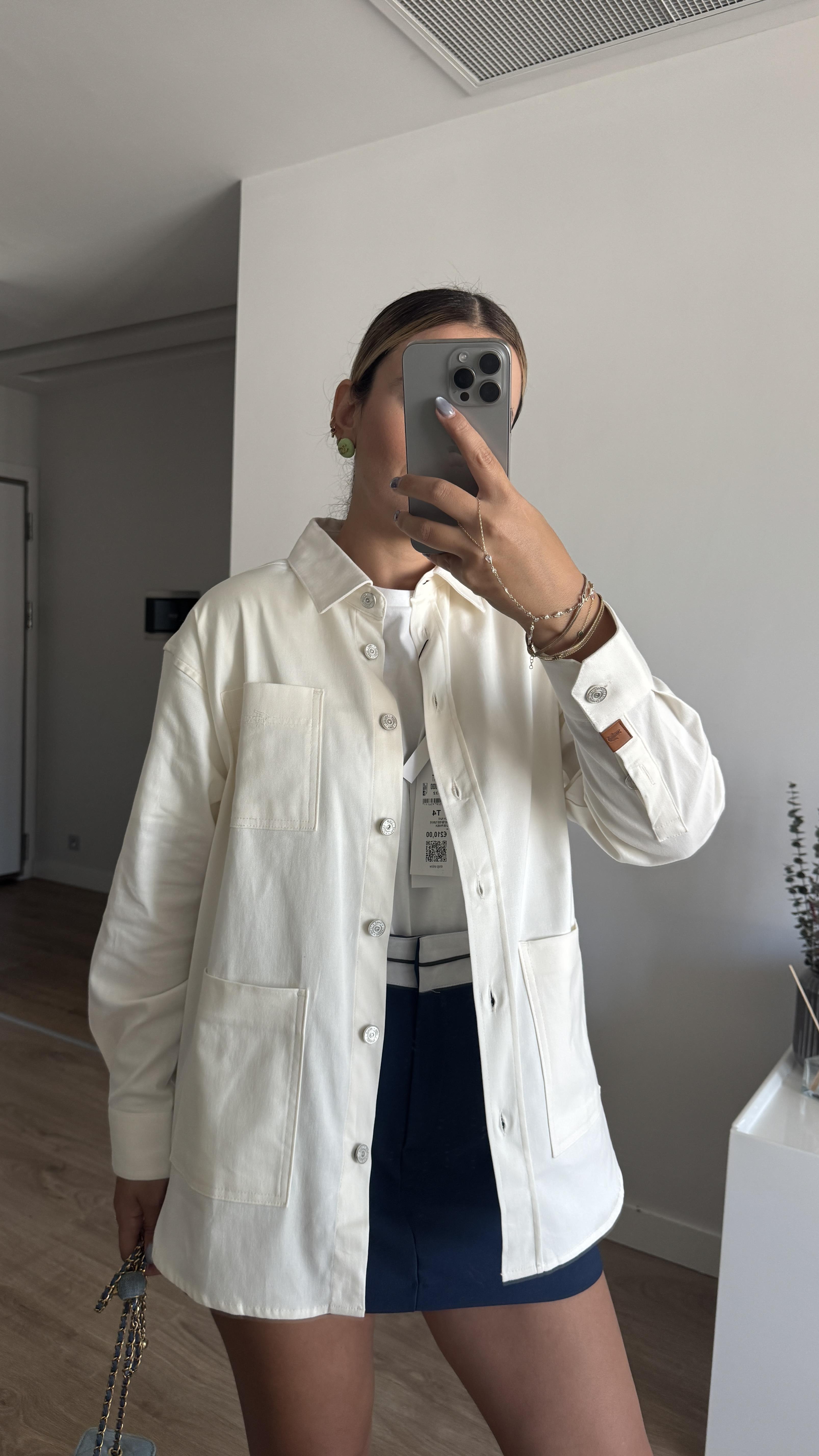 EKRU GABARDİN CEKET